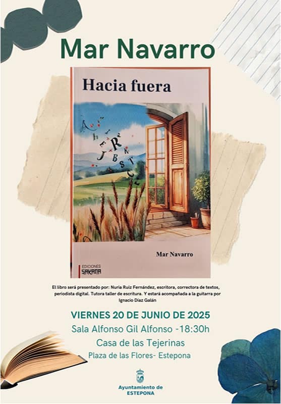 Mar Navarro presents her poetry collection ‘Outwards’ at Casa de las Tejerinas