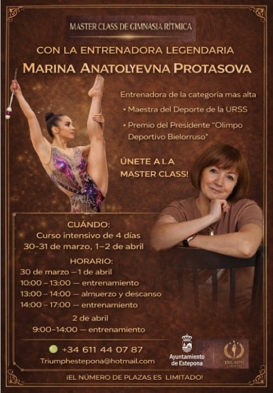 Marina Anatolyevna Protasova leads Rhythmic Gymnastics Workshop at El Carmen Sports Center
