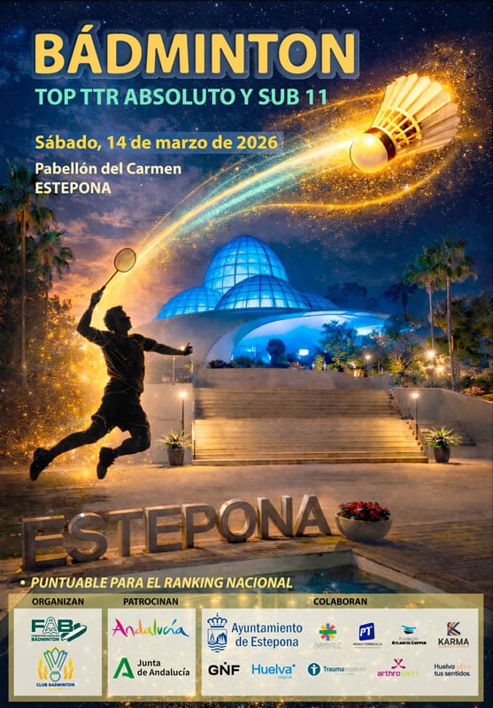 Estepona to host the second round of the TOP TTR Absolute and Under 11 Badminton Tournament this weekend