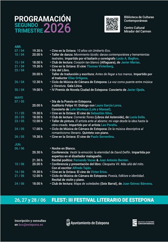 The Library of Contemporary Cultures presents a diverse program for the upcoming months